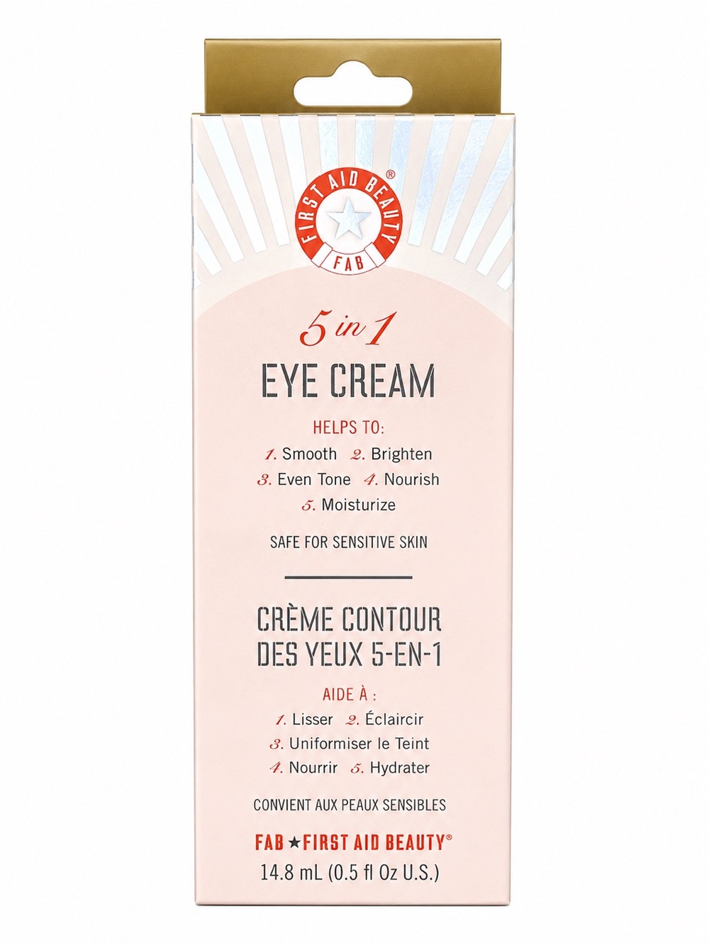 NIB First Aid Beauty 5 in 1 Eye Cream 14.8 mL Sensitive Skin